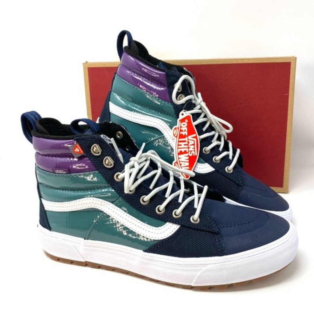 💖MEGA SALE💖VANS Sk8-Hi MTE 2.0 Womens Blue Winter Payent Leather VN0A4P3I2US